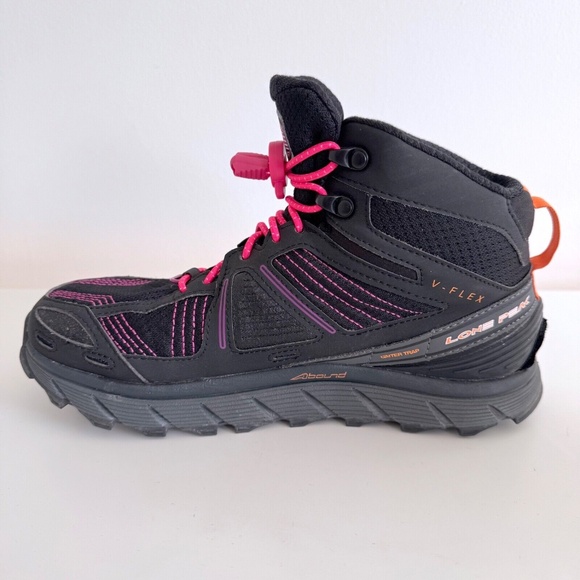 Altra Lone Peak 3.5 Mid Mesh Zero Drop Trail Runners Black Pink Purple Womens 7 - Picture 9 of 11
